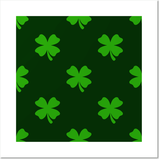 st patricks clover emoji Wall Art by gossiprag